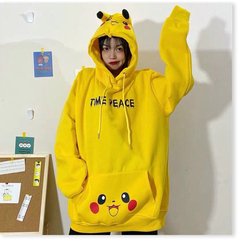 ÁO HOODIES PIKACHU NỮ SIÊU XINH SIÊU ĐÁNG YÊU FROM TO Y HÌNH  THỜI TRANG KME.STORE