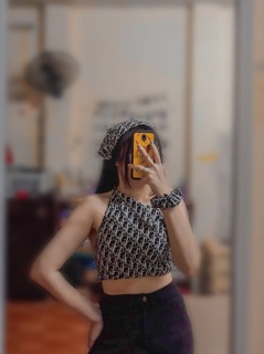 Set Áo yếm - Khăn turban - Chun cột tóc Dios