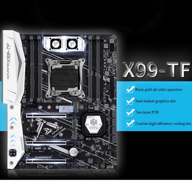 Combo main x99 TF, cpu e5 2673 v3, ram 64gb có kèm tản nhiệt ram