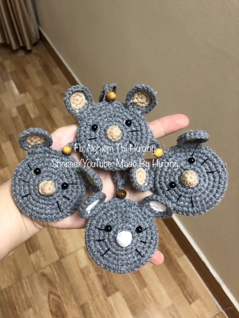 Túi đựng tỏi tránh vía made by hươg cho bé bằng len có hạt dâu tằm