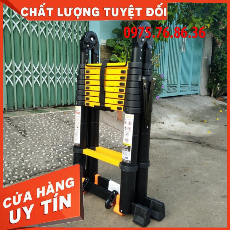 Thang nhôm rút đôi chữ A (2.5M+2.5M) - Sơn tĩnh điện