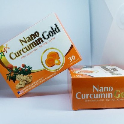 Nano Curcumin Gold - hỗ trợ điều trị bệnh về dạ dày, phòng ngừa ung thư (Hộp 30v)