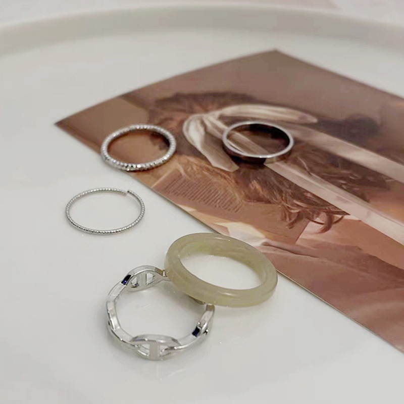 IF ME Set 5 nhẫn đeo tay thời trang Hàn Quốc cho nữ