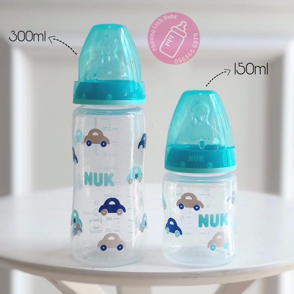 [Chính hãng có tem phân phối] Bình Sữa NUK Premium Choice+ Nhựa PP 150ml, 300ml Núm Ti S1 - M, S2-M