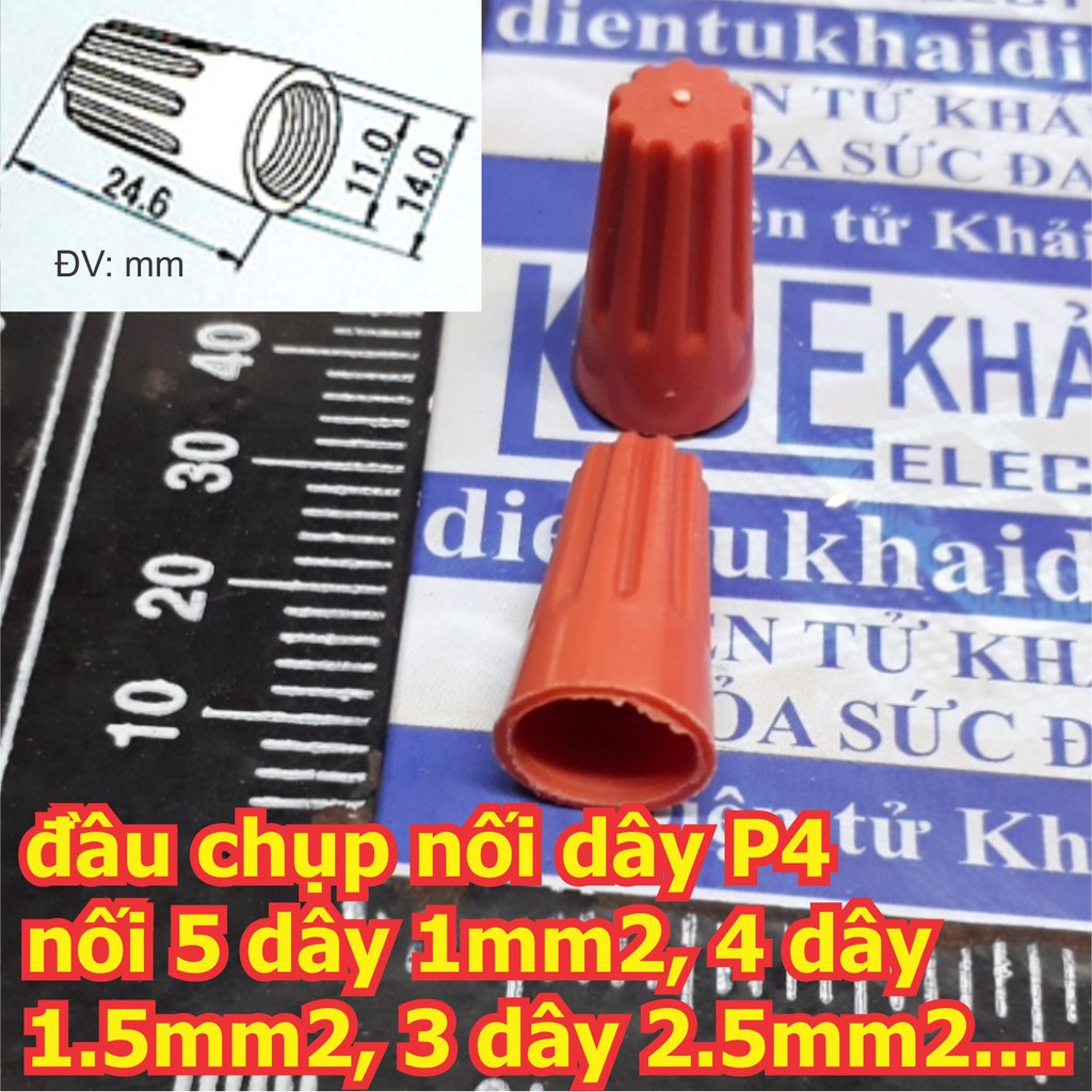 đầu chụp nhựa nối dây điện nhanh chóng, không dùng băng keo P1/P2/P3/P4 kde4027