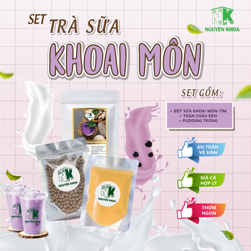 Set trà sữa khoai môn tự pha - thơm ngon, an toàn, hợp lý - ảnh sản phẩm 4