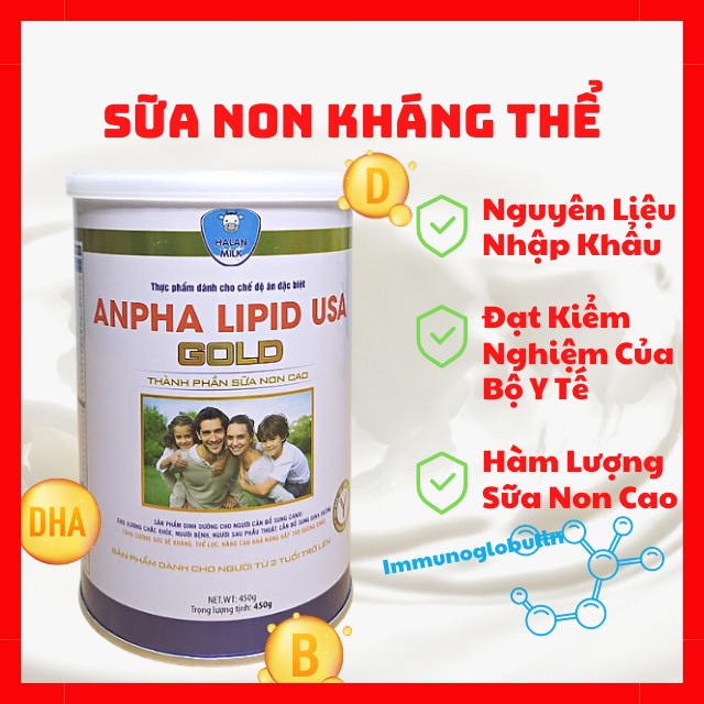 Sữa Non Anpha Lipid Gold USA ,Sữa Non Cung Cấp Kháng Thể ,Bổ Sung Lợi Khuẩn ,Canxi ,Vitamin Và Khoáng Chất