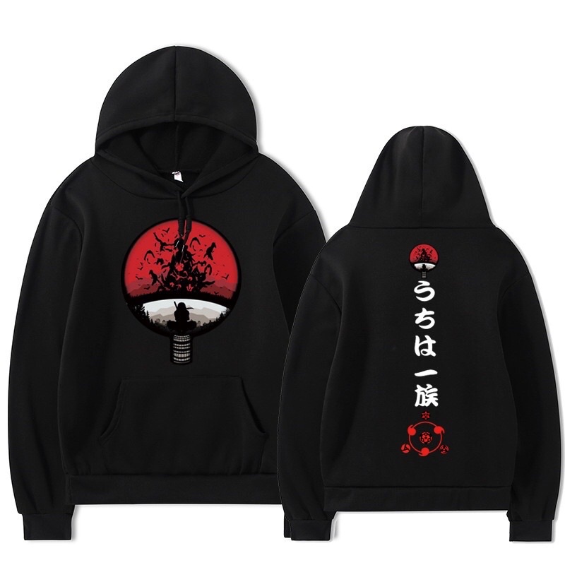 Áo Naruto - BST ÁO KHOÁC ÁO HOODIE HÌNH AKATSUKI UCHIHA, SASUKE , NARUTO ANIME Nam Nữ Đủ Size