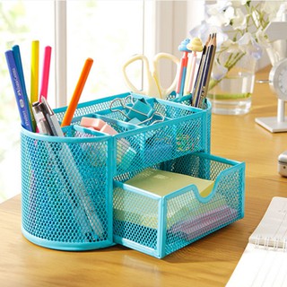 Kệ đựng bút viết văn phòng phẩm đa dụng ngăn lớn phong cách Hàn Quốc
