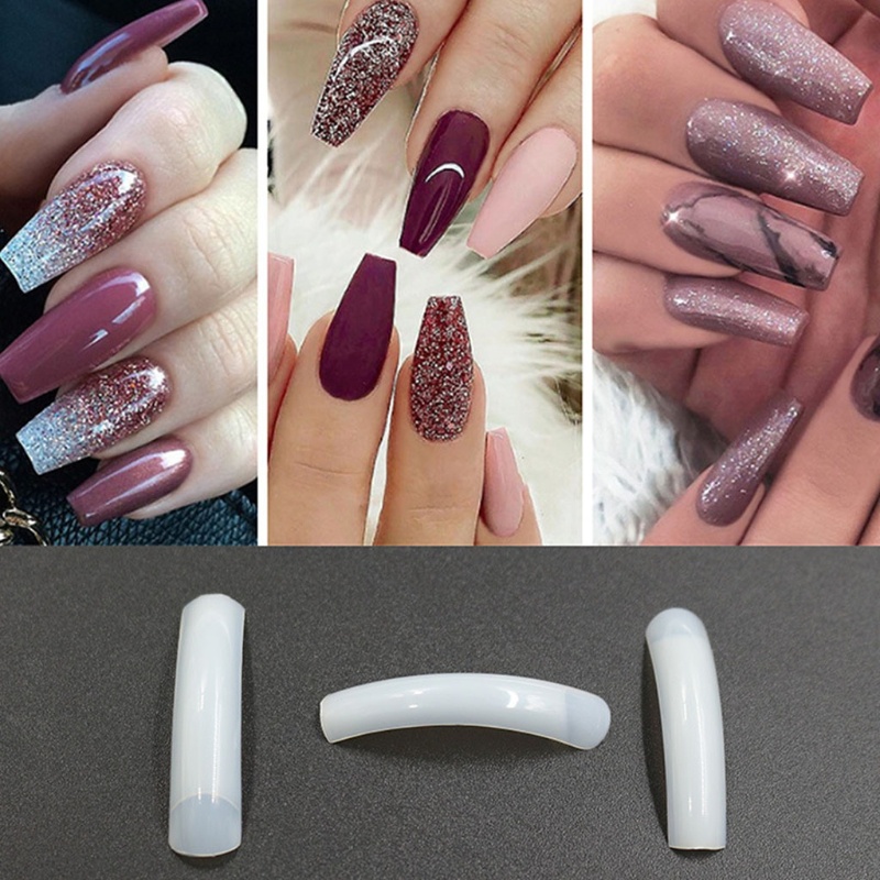 Bộ Móng Tay Giả Bằng Acrylic Dáng Dài Dùng Trang Trí Cho Nữ DIY
