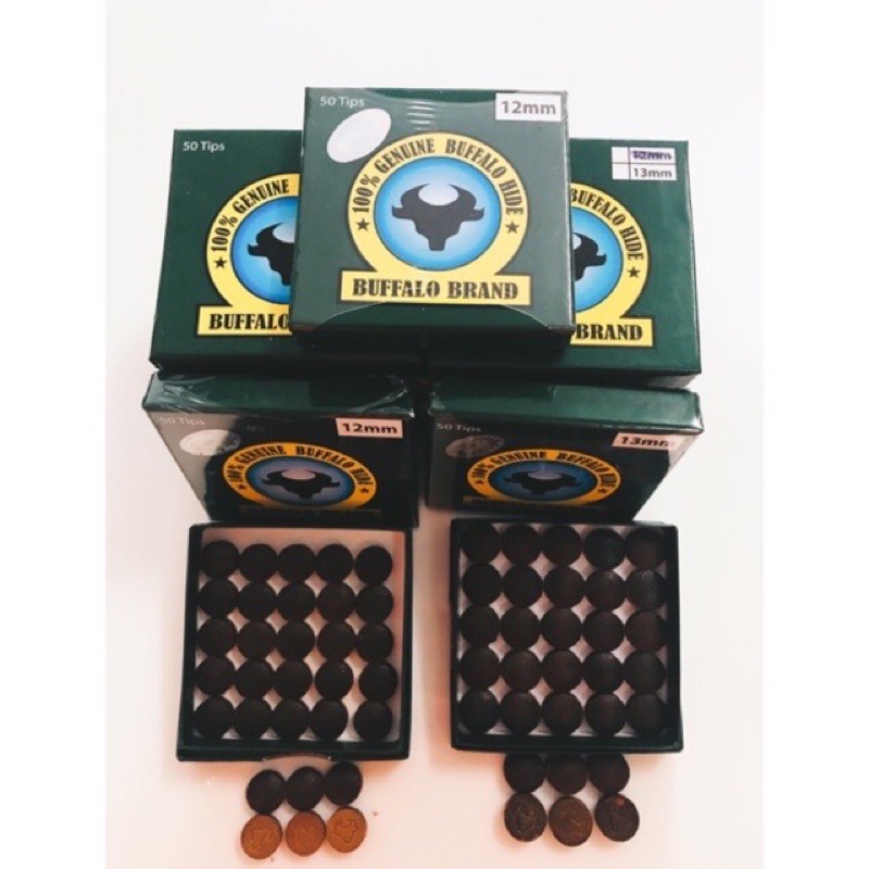 Đầu cơ bida Trâu Buffalow, Tẩy bi-a đầu trâu 12mm;13mm