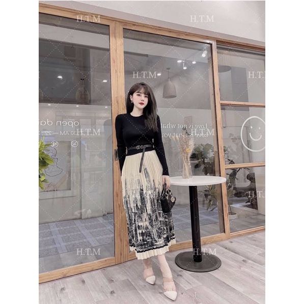 Maihuong⚡️ VÁY LEN PHA THÂN DẬP LY 3 MÀU CHO NỮ