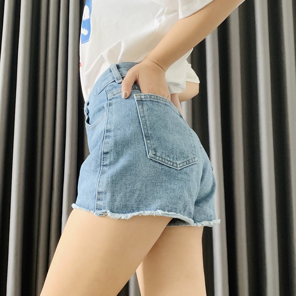 Quần Short nữ jean ngắn thời trang ống tua đẹp BEE1498-6F3