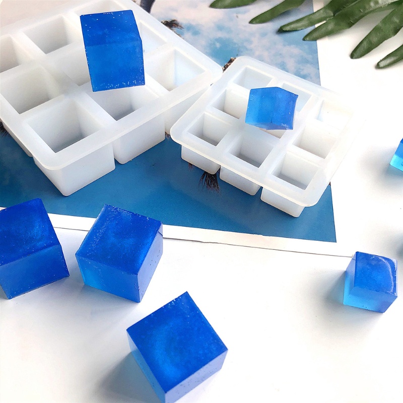 Khuôn Silicone Hình Khối Pha Lê Làm Đồ Trang Trí