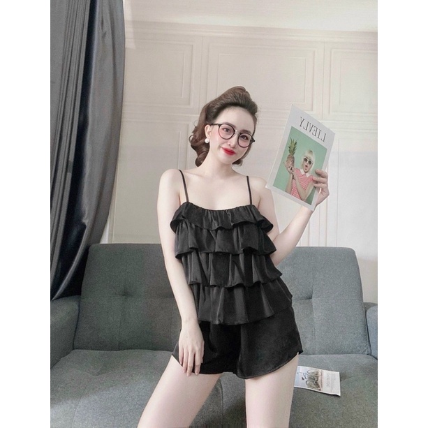 Bộ 2 Dây Tầng Lụa Satin