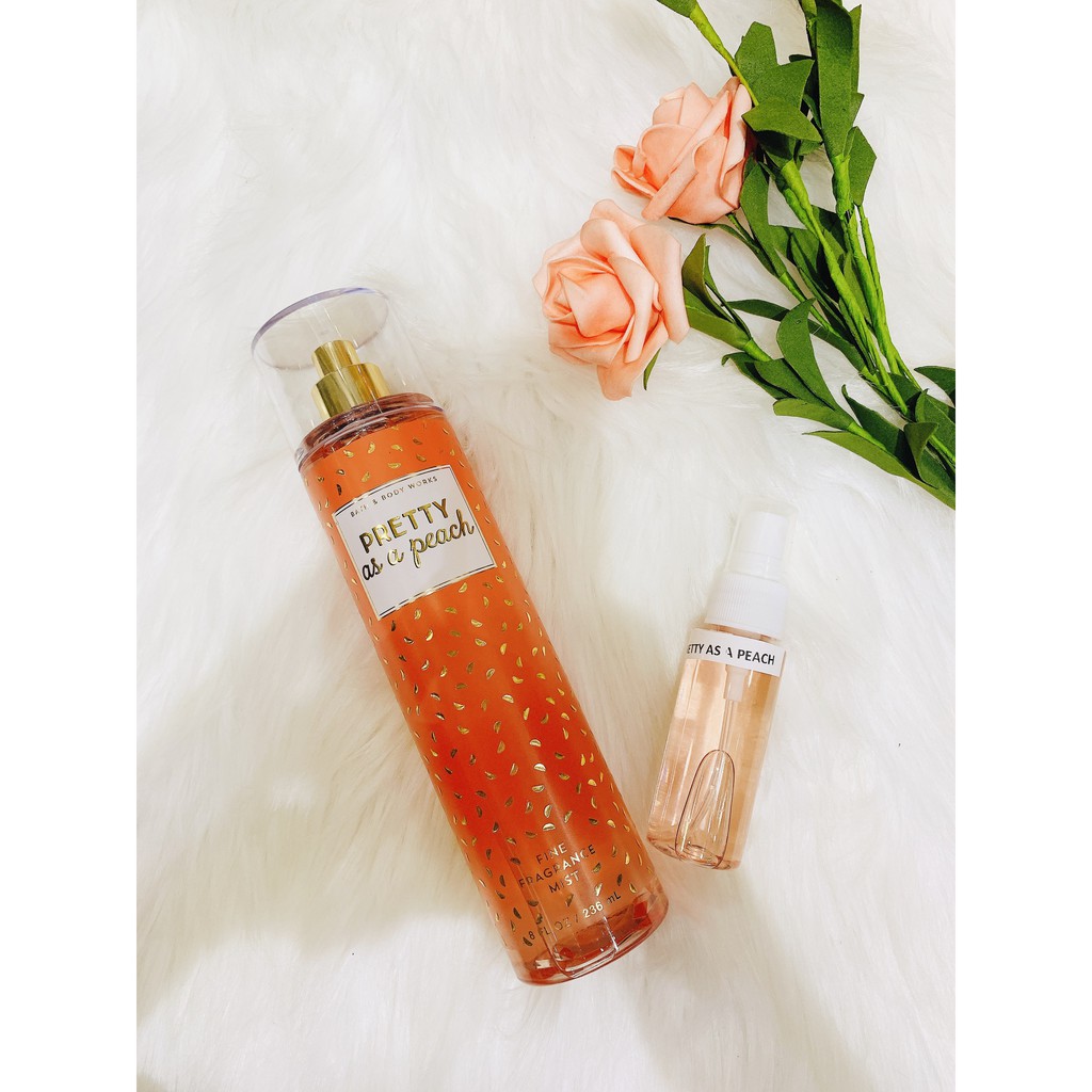 ► (30ML)XỊT THƠM  BATH AND BODYWORKS PRETTY PEACH Chuẩn Authentic