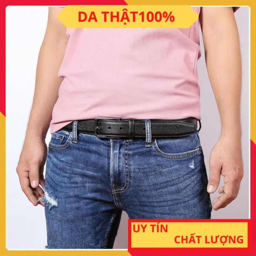 Thắt Lưng Nam Da Bò  Vân Miu Sang Trọng T228T33 da thật 100%