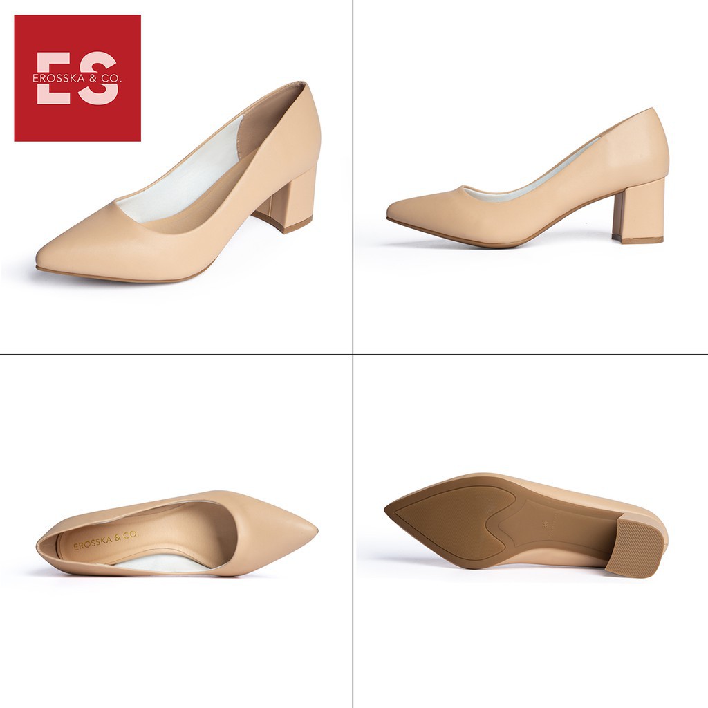Giày cao gót Eroska thời trang mũi nhọn kiểu dáng cơ bản cao 5cm màu kem [HÀNG CAO CẤP] | BigBuy360 - bigbuy360.vn