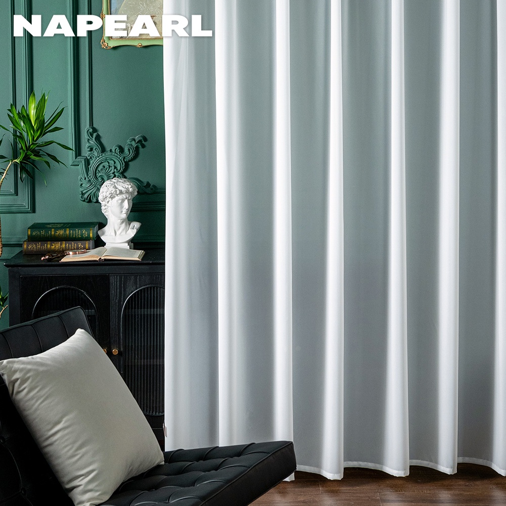 Napearl Rèm Cửa Vải Tuyn 10-15% Màu Trơn Chống Nước Thông Dụng Trang Trí Nhà Cửa