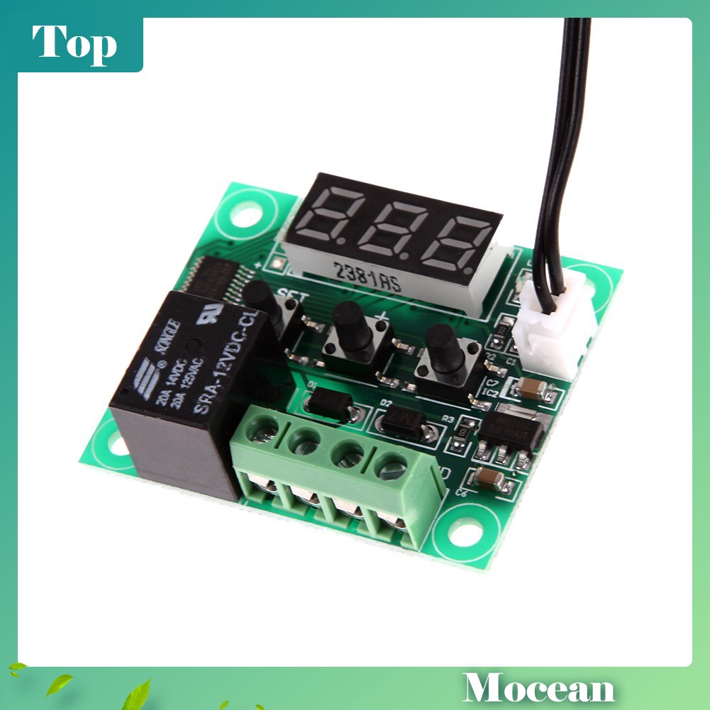 Mạch cảm biến nhiệt độ từ -50-110°C W1209 12V có bảng LED hiển thị thông số