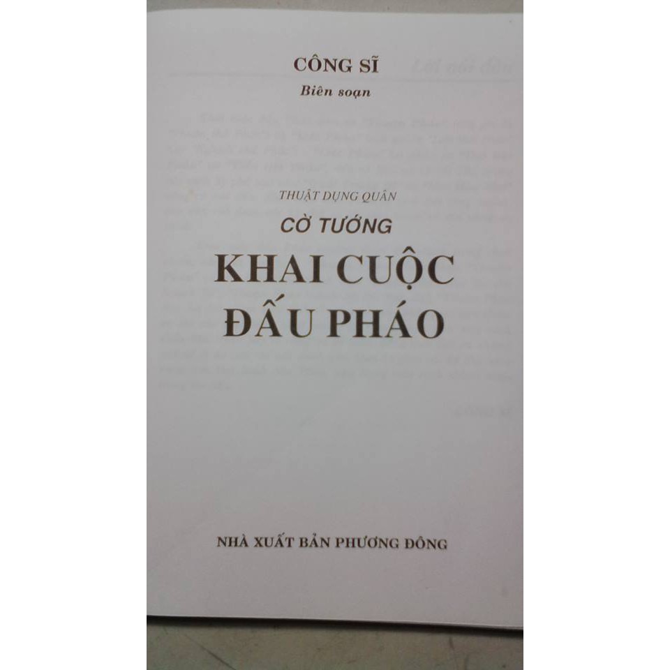 CỜ TƯỚNG KHAI CUỘC ĐẤU PHÁO