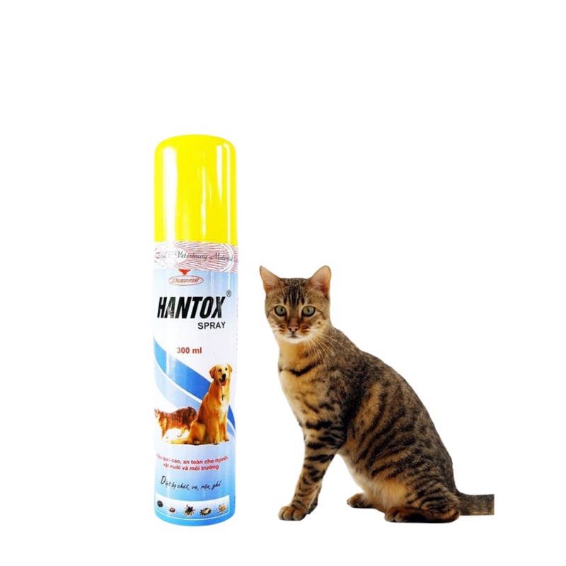 Dung Dịch Xịt Hantox Spray 300ml Giúp Diệt Ve Ghẻ Bọ Chét Cho Chó Mèo Nhanh Chóng Tiện Dụng - Bobo Pet Shop Hà Nội