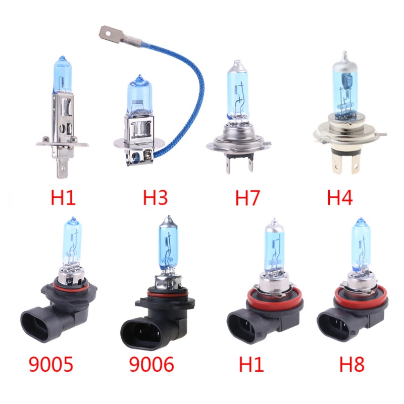 Bóng đèn pha halogen H1 H3 H4 H7 H8 H11 9005 9006 12V 55W 5000K chất lượng