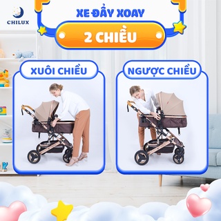 Xe đẩy cho bé Chilux V1.6 - 9 tính năng tiện dụng cho mẹ và bé - có thể gấp gọn