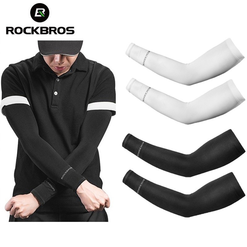 Ice silk fabric UV protection gloves arm guards outdoor sports breathable stretch