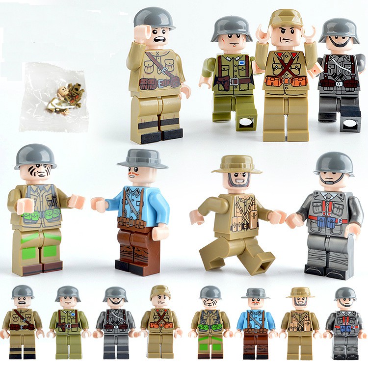 COMBO 8 Minifigures Các Mẫu Nhân Vật Người Lính Trong Thế Chiến II NO.474