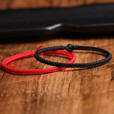 Vòng tay nam Red Rape Vòng tay nam và nữ Những người yêu thích sinh viên một cặp linh hồn tà ác Handmade Handmade