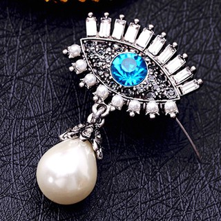 Devil Eye Brooch Female Angel Eye Pearl Pendant Lady Brooch