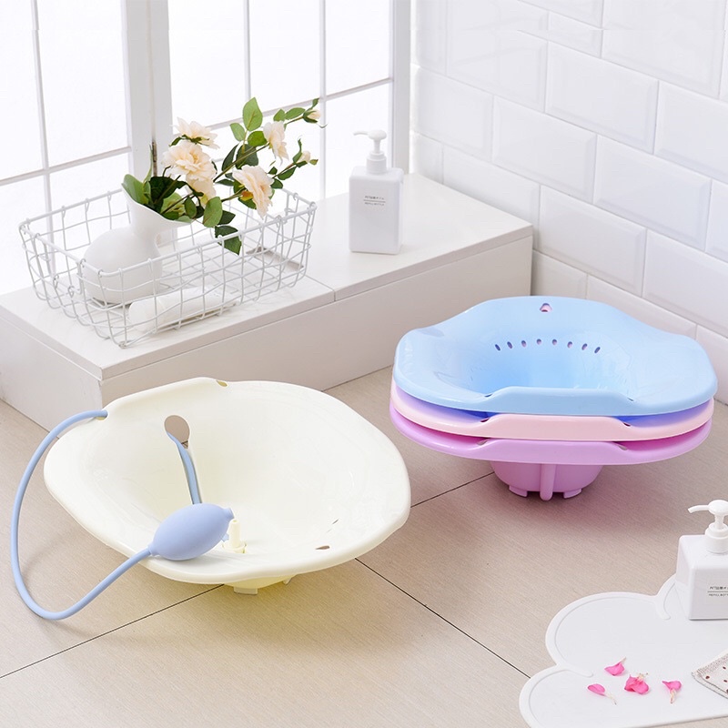 Lòng  sâu 14cm]Chậu xông vùng kín/chậu ngâm trĩ/chậu ngâm rửa phụ khoa/bô xông loại lòng sâu 14cm