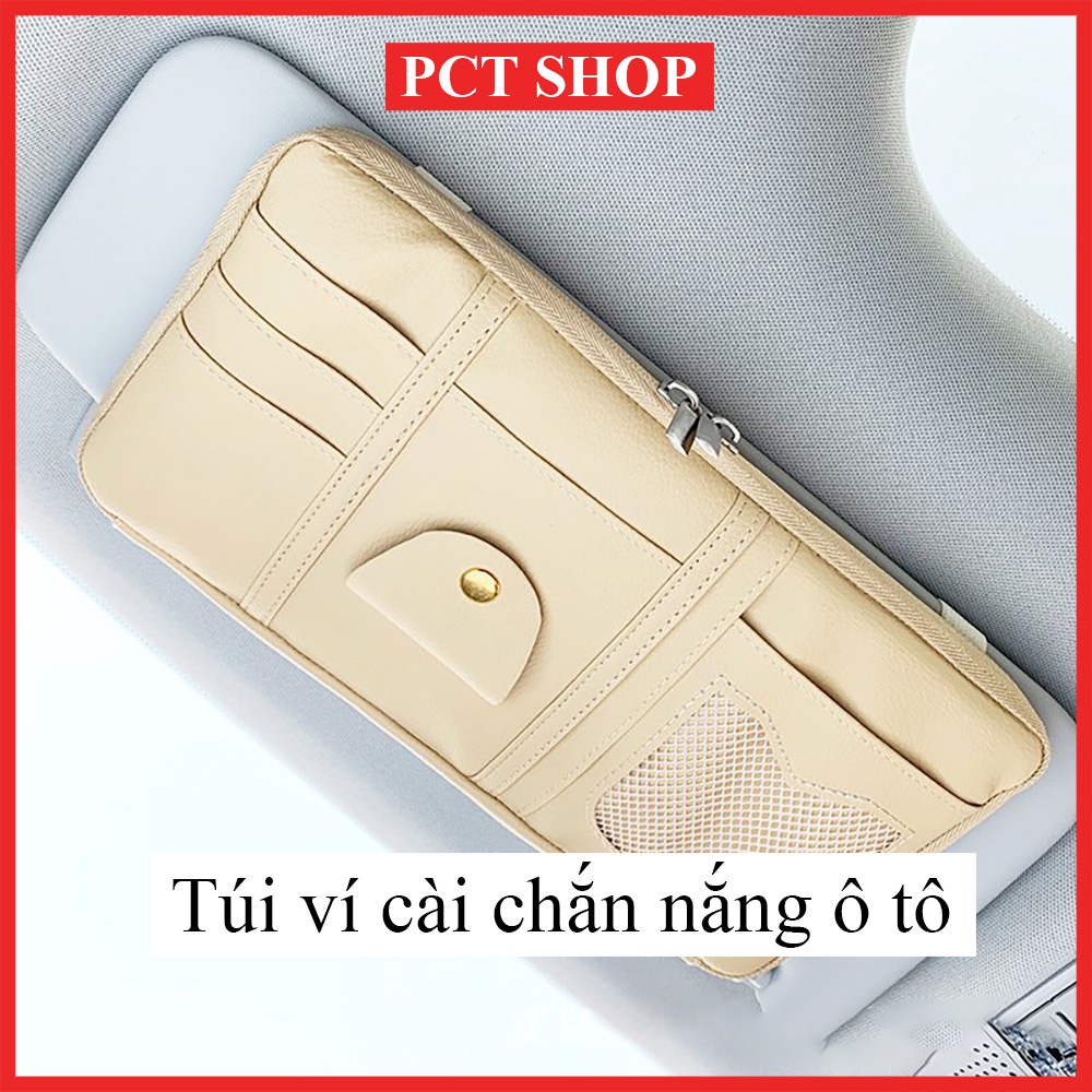 Túi đựng giấy tờ kẹp chắn nắng ô tô tiện lợi CT387