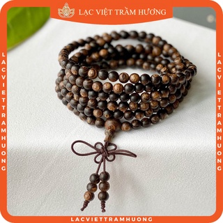 Vòng Tay Trầm Hương 216 Hạt 5mm Trầm Sánh Chìm Tự Nhiên Cao Cấp Màu Nâu Đen Đậm - Cầu Tài Lộc Phát Triển May Mắn Bình An