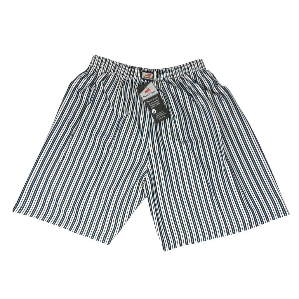 Combo 2 quần đùi nam mặc nhà thun kẻ sọc size 3-5-7