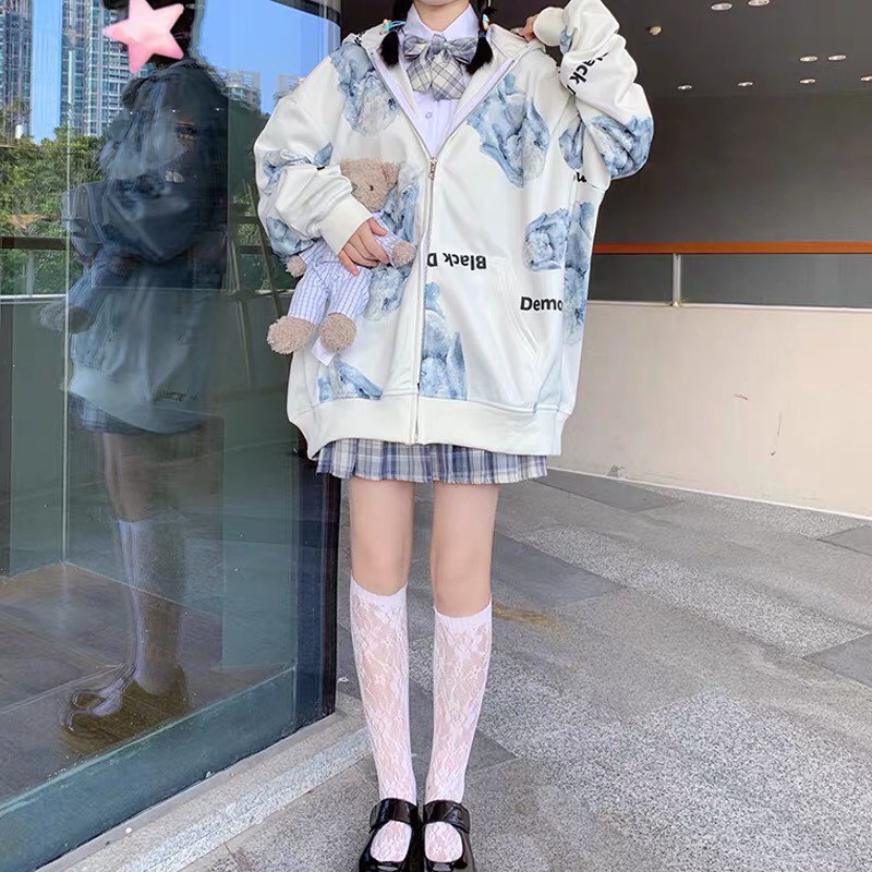 Áo khoác nỉ cardigan unisex form rộng In Toàn Thân Black Demon nam nữ ulzzang Wind | BigBuy360 - bigbuy360.vn