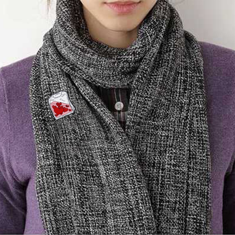 Huy Hiệu Cài Áo Hình Chữ Bổ Sung Năng Lượng Thời Trang