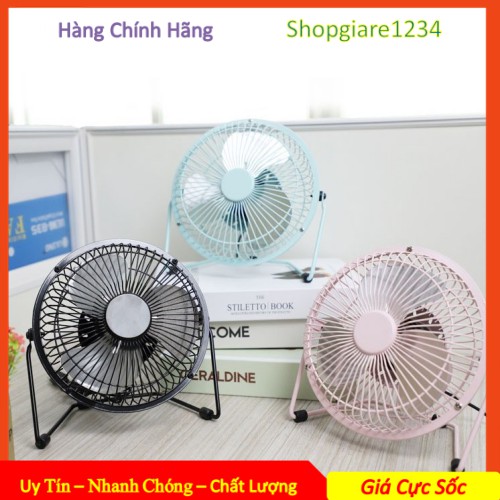 Quạt USB Fan Lồng Sắt Lileng 819, có 3 màu, xoay 360 độ - Chính Hãng Phân Phối 100%, Full Box