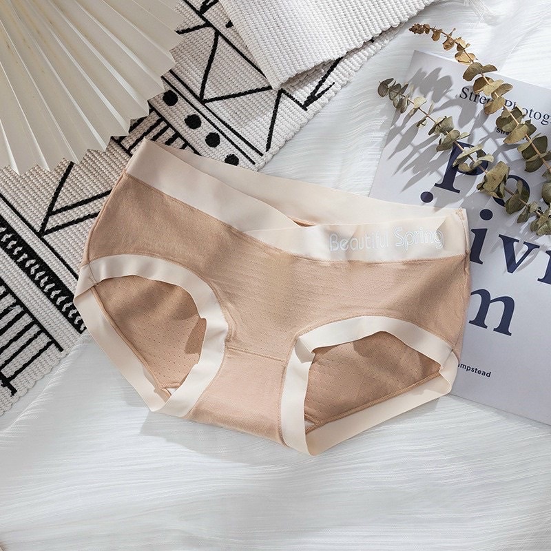 Quần lót bầu thông hơi cotton phối cạp viền su lạnh(lẻ 1c) 20013