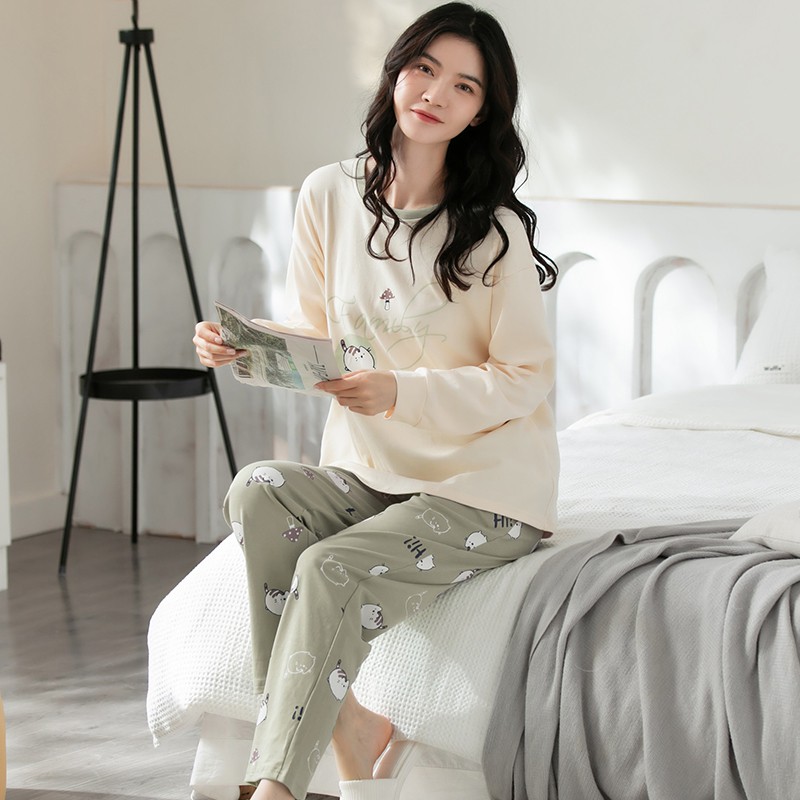 Đồ mặc nhà nữ thu đông chất cotton mịn đẹp - MH5111