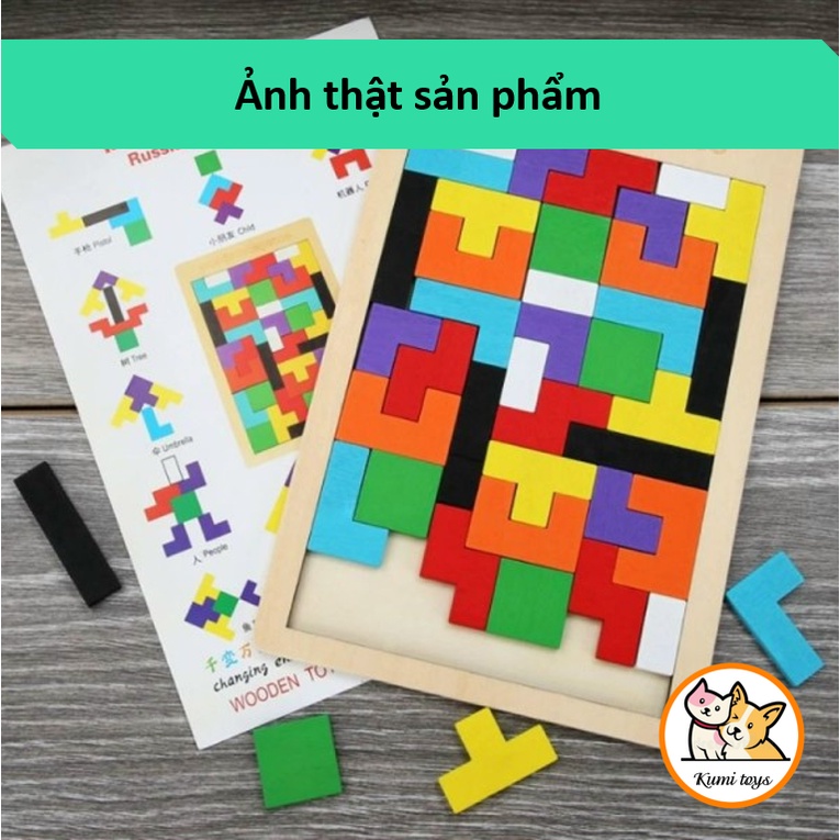 Đồ chơi xếp hình gạch tetris cỡ lớn cho bé thông minh Kumi toys