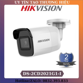 Camera IP POE Ngoài Trời 2.0Mp HIKVISION DS-2CD2021G1-I, Hồng Ngoại 30m, Chống Nước IP67, Chuẩn Nén H.265+