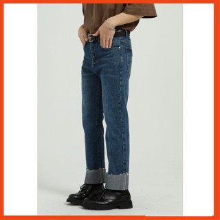 Quần Jean bò nam ống nhỏ thời trang đường phố casual basic trẻ trung ống côn ống bó