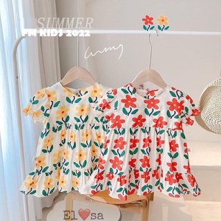 Váy bé gái - Váy BABYDOLL Bông hoa xinh xắn cho bé gái từ 1-5 tuổi