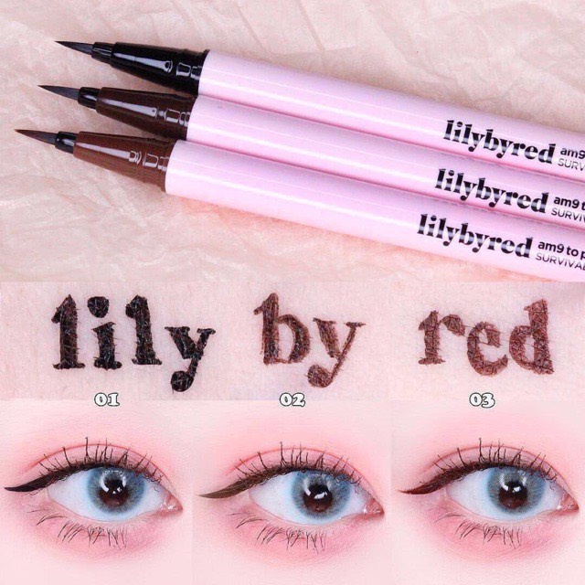 Bút dạ kẻ mắt nước siêu mảnh Eyeliner Lilybyred am9 to pm9 Survival PenLiner