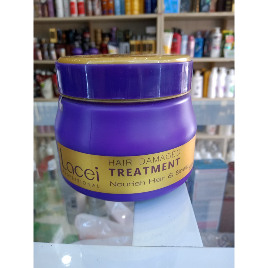 (500ml) Kem Hấp dầu Lacei Hair Damaged Treatment Phục Hồi Hư Tổn Tóc+MŨ TRÙM TÓC