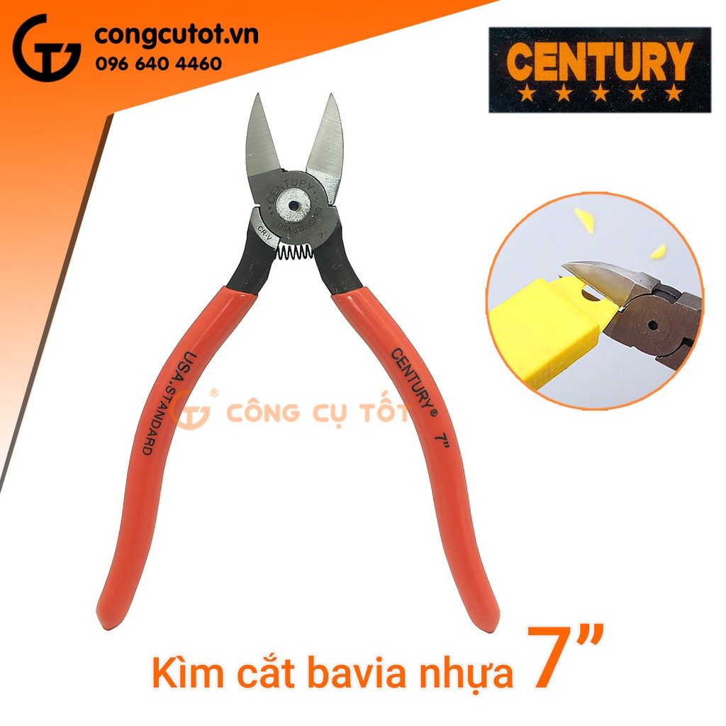 Kìm cắt bavia nhựa 7 inch Century LU-KBD-7