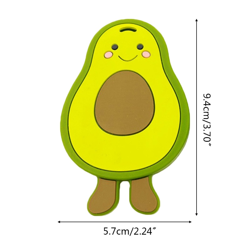 Đồ Chơi Gặm Nướu Bằng Hạt Silicon Không BPA Hình Quả Bơ Hoạt Hình Dành Cho Bé Sơ Sinh