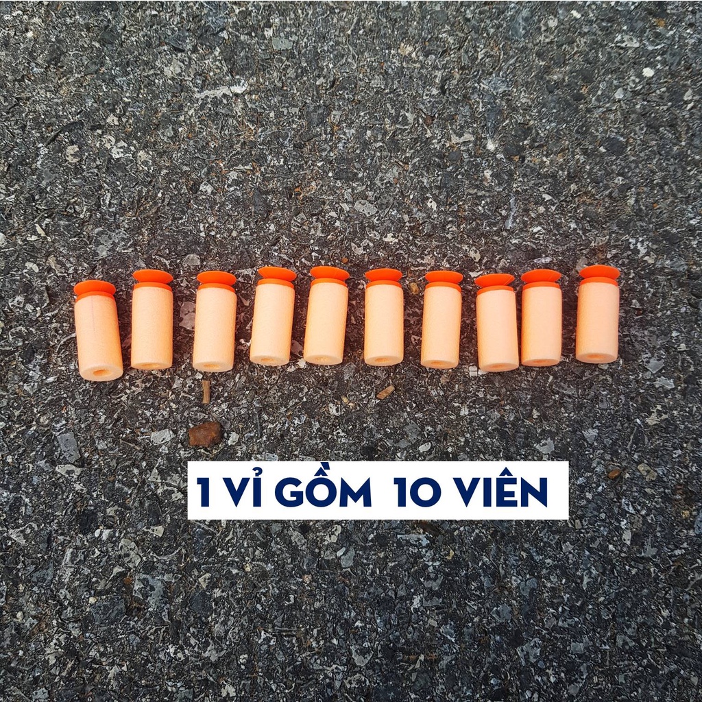 Set 10 Viên Dan Xốp Ngắn Dành Cho Đồ Chơi Nerf UZI SMG, NE03, Revolver357